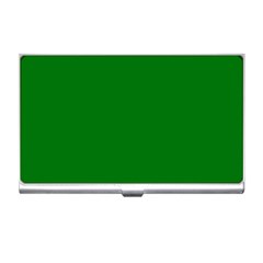 Solid Christmas Green Velvet Classic Colors Business Card Holders by PodArtist