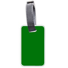 Solid Christmas Green Velvet Classic Colors Luggage Tags (one Side)  by PodArtist