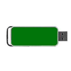 Solid Christmas Green Velvet Classic Colors Portable Usb Flash (one Side) by PodArtist