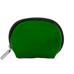 Solid Christmas Green Velvet Classic Colors Accessory Pouches (small)  by PodArtist