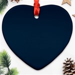 Solid Christmas Silent night Blue Heart Ornament (Two Sides) Front