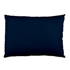 Solid Christmas Silent Night Blue Pillow Case by PodArtist