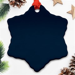 Solid Christmas Silent Night Blue Ornament (snowflake) by PodArtist