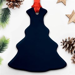 Solid Christmas Silent Night Blue Ornament (christmas Tree)  by PodArtist