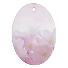 Pink Blossom Bloom Spring Romantic Oval Ornament (two Sides) by BangZart