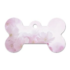 Pink Blossom Bloom Spring Romantic Dog Tag Bone (one Side) by BangZart