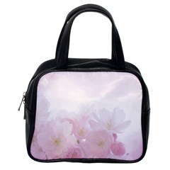 Pink Blossom Bloom Spring Romantic Classic Handbags (one Side) by BangZart