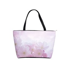 Pink Blossom Bloom Spring Romantic Shoulder Handbags by BangZart