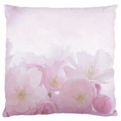 Pink Blossom Bloom Spring Romantic Large Cushion Case (one Side) by BangZart