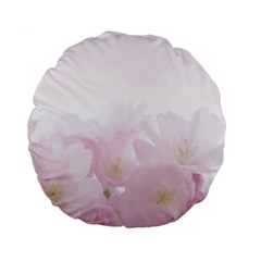 Pink Blossom Bloom Spring Romantic Standard 15  Premium Round Cushions by BangZart