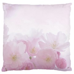 Pink Blossom Bloom Spring Romantic Large Flano Cushion Case (one Side) by BangZart