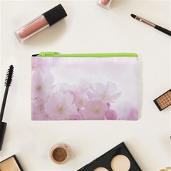 Pink Blossom Bloom Spring Romantic Cosmetic Bag (xs) by BangZart