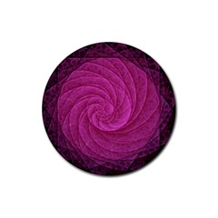 Purple Background Scrapbooking Abstract Rubber Round Coaster (4 Pack)  by BangZart