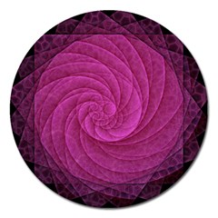 Purple Background Scrapbooking Abstract Magnet 5  (round) by BangZart