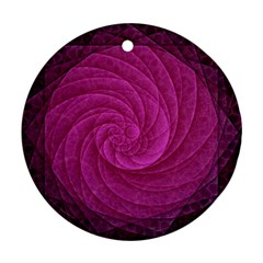 Purple Background Scrapbooking Abstract Round Ornament (two Sides) by BangZart