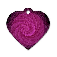 Purple Background Scrapbooking Abstract Dog Tag Heart (two Sides) by BangZart