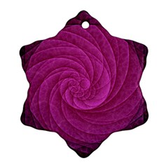 Purple Background Scrapbooking Abstract Snowflake Ornament (two Sides) by BangZart