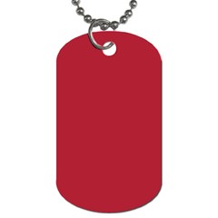 Usa Flag Red Blood Red Classic Solid Color  Dog Tag (one Side) by PodArtist