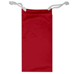 Usa Flag Red Blood Red Classic Solid Color  Jewelry Bag by PodArtist