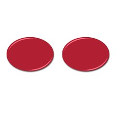 Usa Flag Red Blood Red Classic Solid Color  Cufflinks (oval) by PodArtist