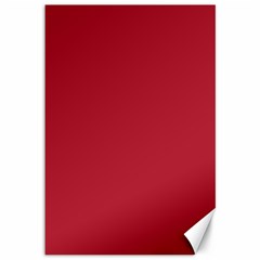 Usa Flag Red Blood Red Classic Solid Color  Canvas 12  X 18   by PodArtist