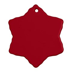 Usa Flag Red Blood Red Classic Solid Color  Ornament (snowflake) by PodArtist