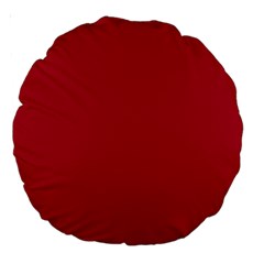 Usa Flag Red Blood Red Classic Solid Color  Large 18  Premium Round Cushions by PodArtist