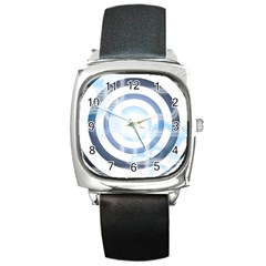 Center Centered Gears Visor Target Square Metal Watch by BangZart