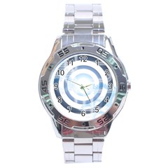 Center Centered Gears Visor Target Stainless Steel Analogue Watch by BangZart