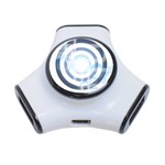 Center Centered Gears Visor Target 3-Port USB Hub Front