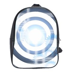 Center Centered Gears Visor Target School Bags (xl)  by BangZart