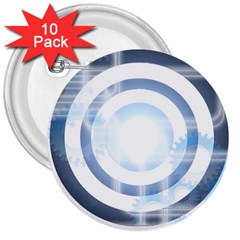 Center Centered Gears Visor Target 3  Buttons (10 Pack)  by BangZart