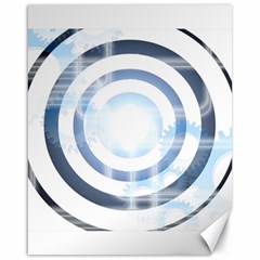 Center Centered Gears Visor Target Canvas 16  X 20   by BangZart