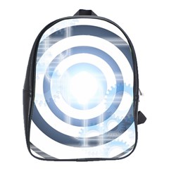 Center Centered Gears Visor Target School Bags(large)  by BangZart