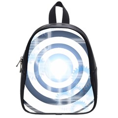 Center Centered Gears Visor Target School Bags (small)  by BangZart