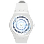 Center Centered Gears Visor Target Round Plastic Sport Watch (M) Front