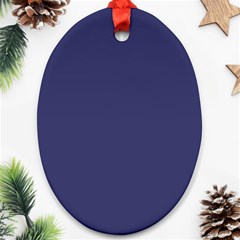 Usa Flag Blue Royal Blue Deep Blue Ornament (oval)