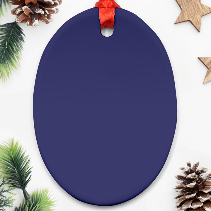 USA Flag Blue Royal Blue Deep Blue Ornament (Oval)