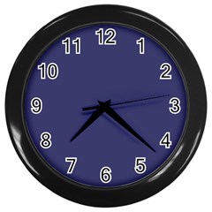 Usa Flag Blue Royal Blue Deep Blue Wall Clocks (black) by PodArtist