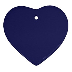 Usa Flag Blue Royal Blue Deep Blue Heart Ornament (two Sides) by PodArtist