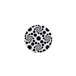 Dot Dots Round Black And White 1  Mini Buttons Front