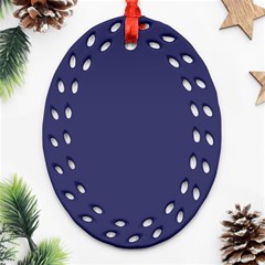 Usa Flag Blue Royal Blue Deep Blue Ornament (oval Filigree)