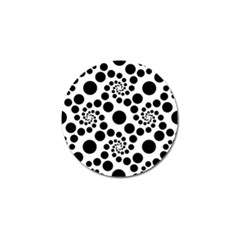 Dot Dots Round Black And White Golf Ball Marker by BangZart