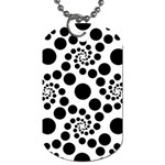 Dot Dots Round Black And White Dog Tag (Two Sides) Front