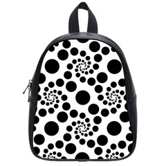 Dot Dots Round Black And White School Bags (small)  by BangZart