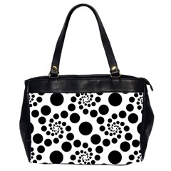 Dot Dots Round Black And White Office Handbags (2 Sides)  by BangZart