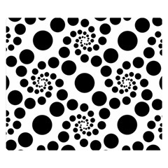 Dot Dots Round Black And White Double Sided Flano Blanket (small)  by BangZart