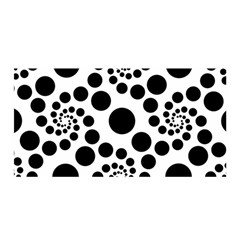 Dot Dots Round Black And White Satin Wrap by BangZart