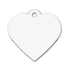 Solid Snow White Christmas Color Dog Tag Heart (one Side) by PodArtist