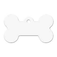 Solid Snow White Christmas Color Dog Tag Bone (one Side)